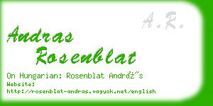 andras rosenblat business card